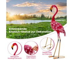 Promotions Sodo skulptūra, Flamingo dekoracijų rinkinys, 20x27x89 cm, Rožinė