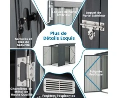 Promotions Lauko sodo sandėliukas, 235x117x185 cm, tamsiai pilkas