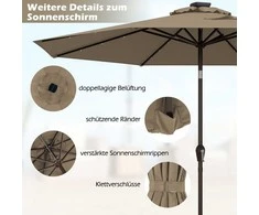 Promotions Kantileverinis skėtis, 300x300x250 cm, Rudas
