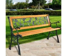 Promotions Sodo suoliukas, 125.7x52.1x73.7 cm, Juodos natūralios spalvos