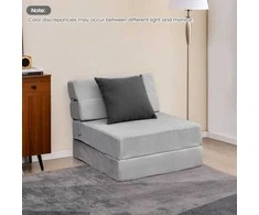 Promotions Trijų dalių sulankstoma sofa-lova, 196,9x73,7x16,5 cm, pilka