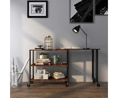 Promotions Sūpynės kampinė staliukas, 126x30.5x67.3 cm, rudas