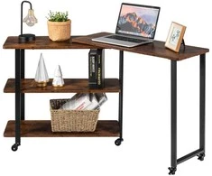 Promotions Sūpynės kampinė staliukas, 126x30.5x67.3 cm, rudas