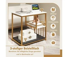 Promotions Šoninis staliukas, 60x40x60,5 cm, baltas