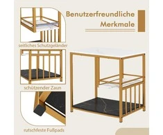Promotions Šoninis staliukas, 60x40x60,5 cm, baltas