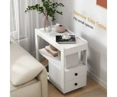 Promotions Šoninis staliukas, 65x30x62 cm, baltas