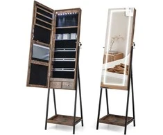Promotions Papuošalų veidrodinė spintelė, 40,6x35,6x160 cm, Ruda