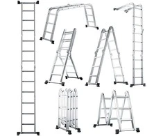 Promotions Sulankstoma kopėčia, 61x15x371 cm, sidabrinė