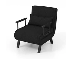 Promotions Convertible miegamoji lova fotelis poilsio sofa, 40.6 cm, juoda