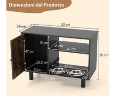 Promotions Šunų maisto laikymo spintelė, 82x35x60 cm, ruda