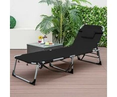 Promotions Lauko sulankstoma gultas, 154x60x84 cm, juoda