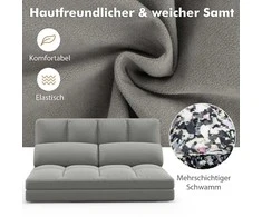Promotions Sulankstoma grindų sofa, 72x102x54 cm, šviesiai pilka