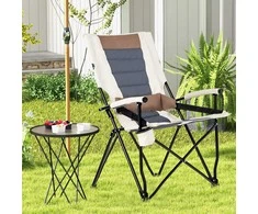 Promotions Sulankstomas stovyklavimo kėdė, 63,5x72,4x101,6 cm, ruda balta