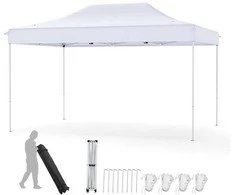 Promotions Sulankstomas pavėsinė, 445x300x313-333 cm, balta