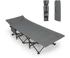 Promotions Stovyklavimo lovelė, 188x68.6x48.3 cm, Pilka