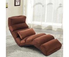 Sofa Promotions Sulankstomas tinginys sofos kėdė, 175x55x20 cm, ruda