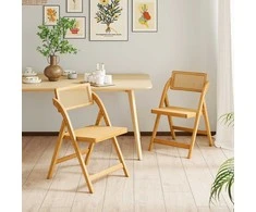 Promotions Sulankstomos valgomojo kėdės, 56x49x80 cm, natūralios spalvos