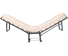 Promotions Sulankstoma lova, 200x80x40 cm, juoda, smėlio spalvos