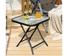Promotions Sulankstomas kavos staliukas, 46,5x46,5x47,5 cm, juodas