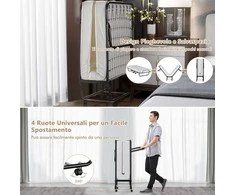 Promotions Sulankstoma lova, 190x80x39 cm, juoda balta