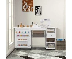 Promotions Sulankstomas siuvimo stalas, 146x50x78 cm, baltas