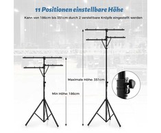 Promotions Apšvietimo stovas, 140x140x186-351 cm, juodas