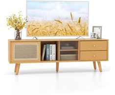 Promotions TV staliukas, bambukas, 139,7x30,5x45,7 cm, natūralus