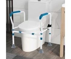 Promotions Tualeto saugos turėklas, reguliuojamo aukščio, 62.2x49.5x64.8 cm, mėlynas