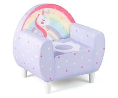 Sofa Promotions Vaikiškas fotelis, vienaragio dizainas, 55x41x54 cm, violetinis