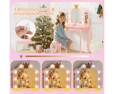 Promotions Vaikiškas tualetinis staliukas, 80x40x106 cm, rožinis