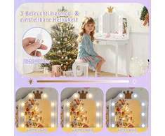 Promotions Vaikiškas tualetinis staliukas, 80x40x106 cm, rožinis