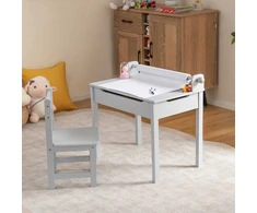 Promotions Vaikiškas stalas ir kėdžių komplektas, 66x39.4x58.4 cm, Pilka