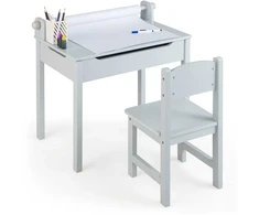 Promotions Vaikiškas stalas ir kėdžių komplektas, 66x39.4x58.4 cm, Pilka
