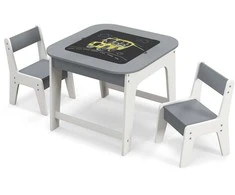 Promotions Vaikiškas stalas su kėdėmis, 61x61x49,5 cm, pilkas