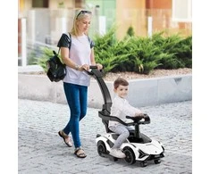 Promotions Vaikiškas vežimėlis-ridestimas, 94x43x83.8 cm, baltas