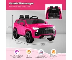Promotions Elektrinis vaikų automobilis, Chevrolet Tahoe, 68x104x53 cm, Geltonas