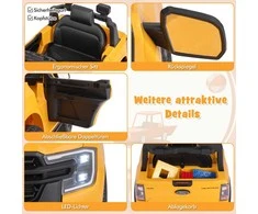 Promotions Vaikiškas elektrinis automobilis, Ford Ranger, 105x64x60 cm, Geltonas