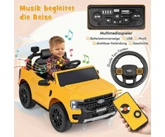 Promotions Vaikiškas elektrinis automobilis, Ford Ranger, 105x64x60 cm, Geltonas