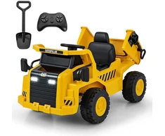 Promotions Elektrinis vaikiškas automobilis, Caterpillar licencijuotas, 110x70,5x61,5 cm, geltonas