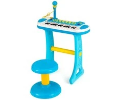 Promotions Vaikiškas pianino klaviatūros žaislas, 45.7x22.9x45.7 cm, Mėlynas
