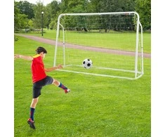 Promotions Vaikiški futbolo vartai su atmušimo tinkleliu, 187x60x102-122,5 cm, balti