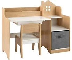 Promotions Vaikiškas rašomasis stalas ir kėdžių komplektas, 94x40x76,5 cm, balta, natūrali
