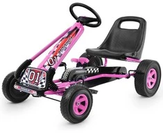 Promotions Vaikiškas važiuoklės tipo pedalinis kartingas, 105.4x58.9x62 cm, Rožinis