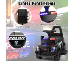 Promotions Vaikiškas elektrinis policijos automobilis, 62x44x43 cm, rožinis
