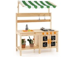 Promotions Vaikų purvo virtuvė, 88x39x117 cm, natūrali