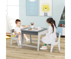 Promotions Vaikiškas stalas ir kėdžių rinkinys, 62.2x62.2x43.2 cm, baltas