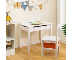 Promotions Vaikiškas stalas ir kėdžių komplektas, 59x40x51,5 cm stalas, 30x30x57 cm kėdė, natūrali spalva