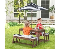 Kelioninis Promotions Vaikiškas stalas ir suoliukas, 89x28x47,5 cm, mėlynas