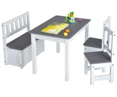 Promotions Vaikų veiklos stalo rinkinys, 70x48x50 cm, natūrali pilka