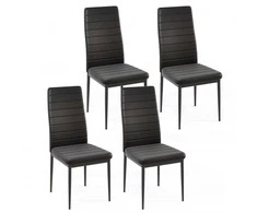 Promotions Valgomojo kėdė, Dirbtinė oda, 52,5x43x96,5 cm, Juoda